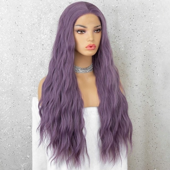 ? 24” PURPLE WAVY LACE FRONT WIG *NEW* main image 4